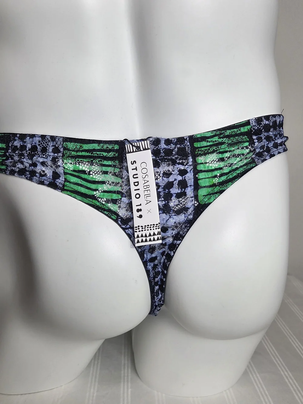 Men's Green & Blue G String
